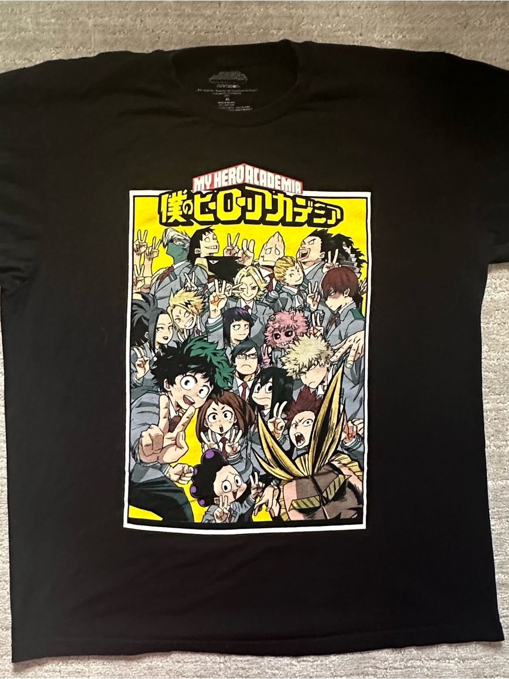 My Hero Academia Black Graphic Tee - Anime Crew Shirt